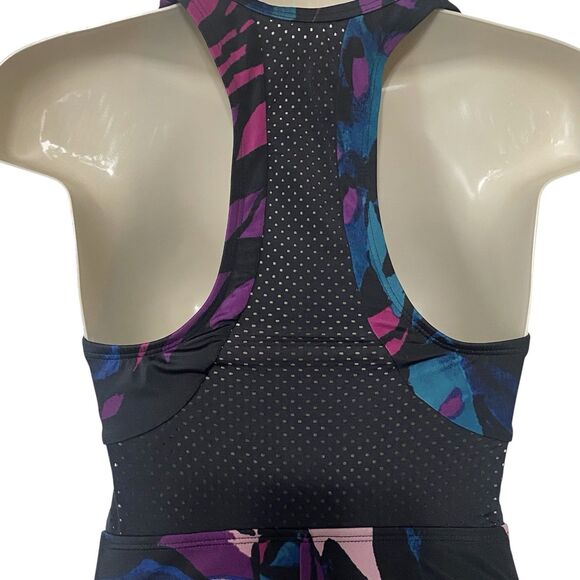 All In Motion Womens Size Small Zip-Front One Piece Swimsuit Racerback Laser Cut - Picture 10 of 13